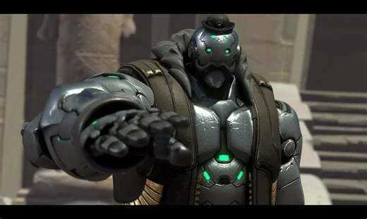 守望先锋寡妇制造者与鲍勃巨人的战斗...【3D/作者：Jemtzem】