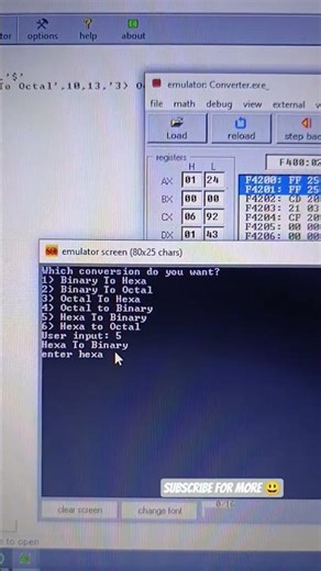 Binary Conversions in Assembly Language #codingbat #codemasters #codinglife #coders