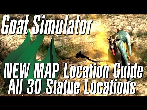 Goat Simulator NEW MAP - All 30 Golden Goat Statue Locations