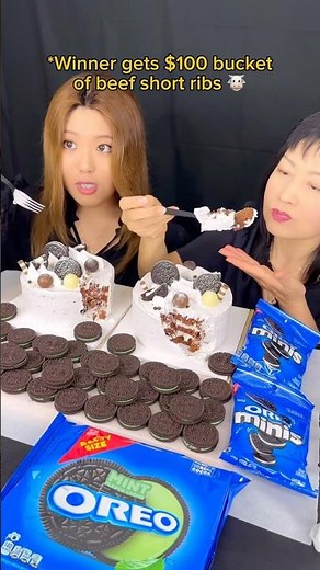 Oreo cake race! #food #cake #chocolate