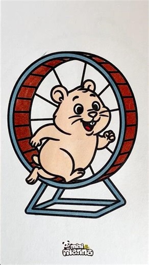 Hamster Boyama 🐹 | Cute Hamster Coloring for Kids 🎨 #shorts #boyama #coloring #hamster #satisfying