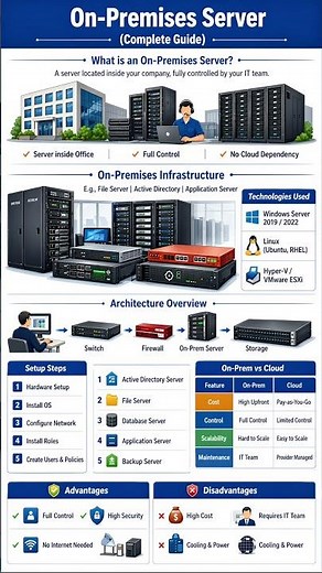 On-Premises Server Explained in 15 Seconds #tech #shorts #job #onpremise #interview
