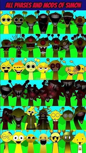 Incredibox Sprunki All Phases And Mods Of Simon #incredibox #sprunkimod #gaming #gameplay #shorts