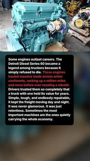 The Diesel Engine Truckers Pass Down Like An Heirloom