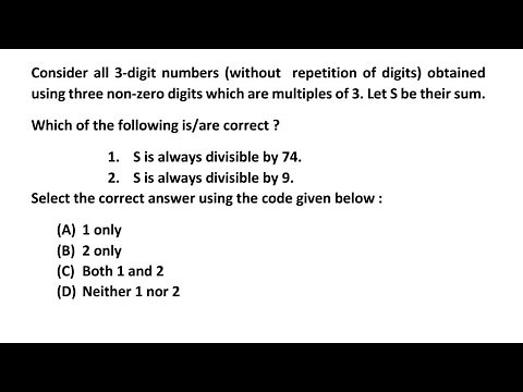 2021_IAS_Qn26. Consider all 3-digit numbers (without repetition of digits) obtained using three ...