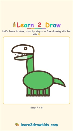How to Draw a Dinosaur 🦕 | Easy Drawing for Kids #Shorts