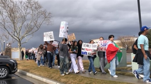 Lehi High School students march in ICE protest