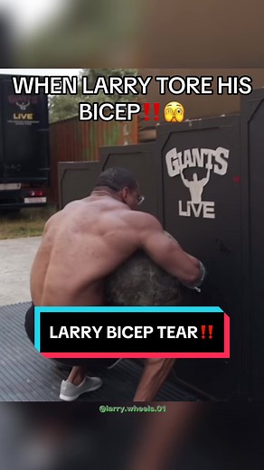 Back when Larry tore his bicep doing Strongman training. What gave him the unique DOUBLE PEAK BICEP‼️😂🏆 #foryoupageofficiall #viral #foryou #fyp #gymtok #gymrat #gymlife #injury #accident #strength #strongman #biceps #CapCut