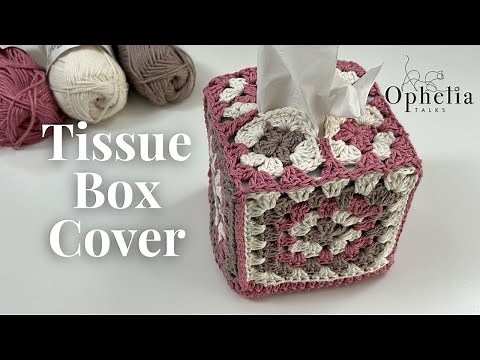 Easy Crochet Tissue Box Cover // New & Improved Design // Ophelia Talks Crochet