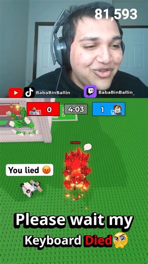 Plz Wait My Keyboard Died… HE FELL FOR IT 💀🤡