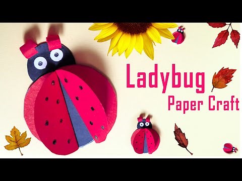 How to make Ladybug craft for kids | DIY Ladybug Paper Craft | Crafts for kids | Harsha Crafts