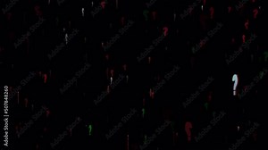 Question Marks Alpha Transparent Background Loop 4k