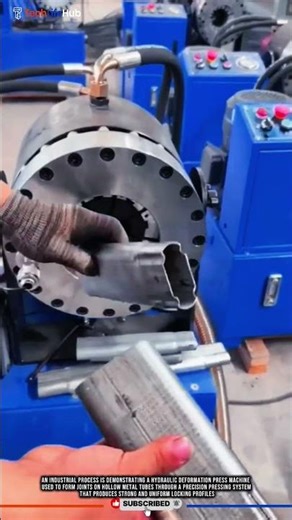 Innovation Hydraulic Deformation Press Machine for Hollow Tube Joint Forming #tech