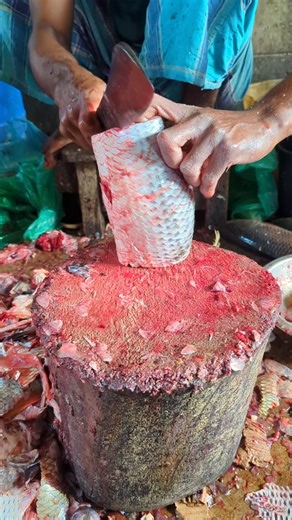 Amazing Ruhu Fish Cutting in Bangladesh Fish Market | Expert Butcher Skill #shorts #fishcutting