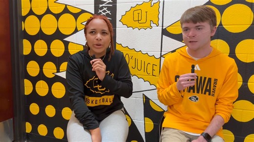 KCAC Play starts for the Ottawa Women's Basketball team tomorrow 🏀 TT Rollins joins us on 𝐁𝐫𝐢𝐧𝐠 𝐭𝐡𝐞 𝐉𝐮𝐢𝐜𝐞 to discuss the upcoming match up against KWU and we find out how she feels about being the Queen 👑 #BraveNation o | Ottawa University Braves Athletics