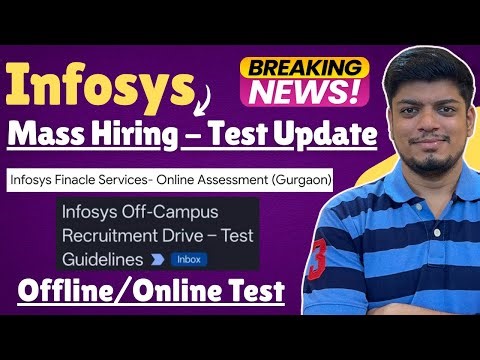 🔥Infosys MASS Hiring - Online Test & Offline Test | Infosys System Engineer & SP DSE Test Updates