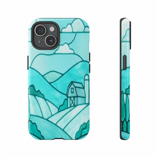 Farmhouse Barn and Silo Phone Case, Country Landscape - Etsy