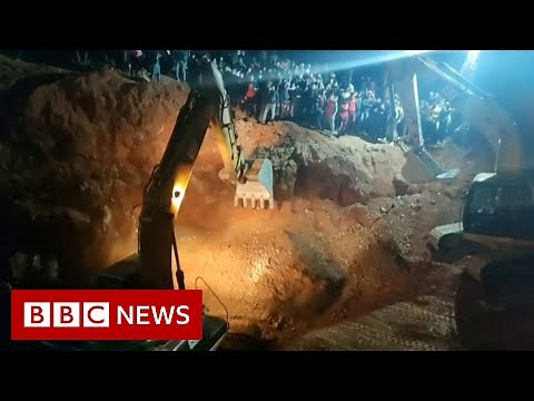Rescuers work to rescue five-year-old who fell down a well - BBC News