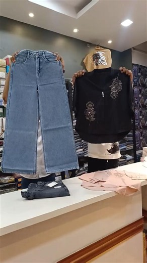 Girls Combo With Handwork Shirts 😍❤️ @rajaramgarments #girls #jeans #top #croptop #ladies #women