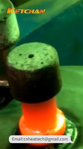 Automatic flame brazing of steel cover to copper tube (3 solder joints)