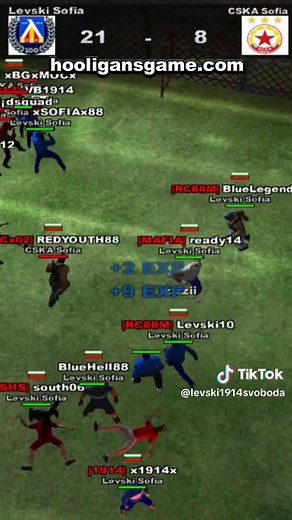 💙🇧🇬💙 Подкрепи Левски София и България в международната онлайн игра HooligansGame! 💙🇧🇬💙 Регистрирайте се и изтеглете играта: https://www.hooligansgame.com 👍 БИТКИ ЗА 💙ЛЕВСКИ СОФИЯ💙 : Първа битка - 21:00ч. или 21:10ч. Втора битка - 21:20ч. или 21:30ч. ! 👊Алианс битки: 21:30ч. и 21:40ч. 🇧🇬БИТКИ ЗА БЪЛГАРИЯ : Първа битка - 22:00ч. или 22:10ч. Втора битка - 22:20ч. 22:30ч. (3мин. преди битката може да влизате, появява се жълт юмрук отстрани, непрестанно се движете,защото след 30 секунди