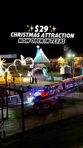 5.9K views · 847 reactions | This magical Christmas attraction includes a Jingle Bell Express train ride with 5 MILLION lights! ⛄️ They have wagon rides through a glowing trail of lights, Christmas shows, rides, REAL snowballs, and pure Christmas joy from start to finish. ❤️❄️  @dewberryfarmtexas 7705 FM 362, Brookshire, TX | The Texas Family | Facebook