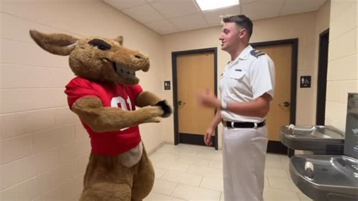 KEYDET NATION on Instagram: "Congrats to Moe on his best mascot award!🥇 OHH NO HERE COMES THE CITADEL BULLDOG… Moe is down… what will happen next???? Will Moe make it to the Citadel Pep Rally??? Stay tuned to find out!!"