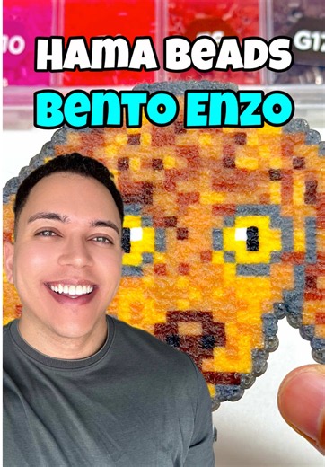 Fiz um Hama Beads do Bento Enzo 🌟💎 @Ana Lulu 🧡 #diy #pixelart #Hamabeads #Hobby #tutorial