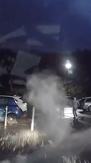 This is the moment a taxi driver had flour thrown at his car by some youths while out working one night in Cardiff. The taxi driver said he was waiting for a customer in St Mellons on Monday, November 10 when a group of teenagers approached his car. | WalesOnline