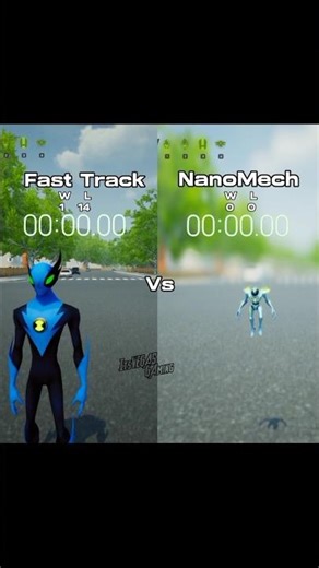 Fast Track Vs NanoMech 🏁NanoMech isn't sped up🥀 you can try it yourself.#fasttrack #ben10