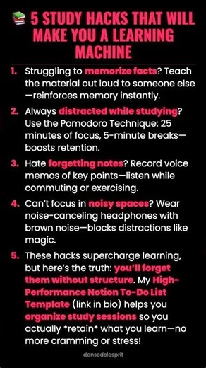 📚 5 Study Hacks That Will Make You a Learning Machine #ad (Verify Info)