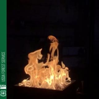 Fire scientists from the #ForestProductsLaboratory calibrate propane heat settings in the fire lab for future research. Our very own virtual fireplace! #FireScience #Research | U.S. Forest Service