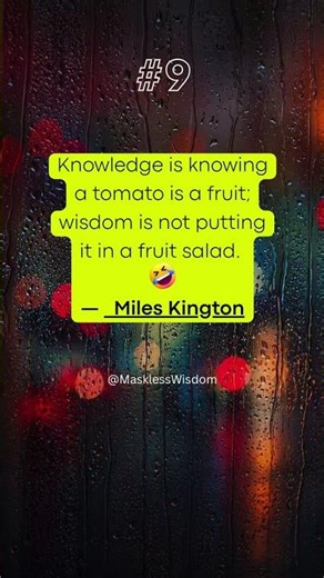 Knowledge vs Wisdom 🎭 | Quote #shorts #deepquotes #philosophy #funny