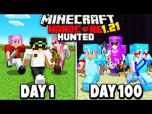 I Survived 100 days in 1.21 Hardcore Minecraft Manhunt