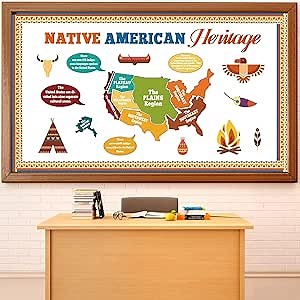CHUNNIN Native American Bulletin Board Set for Heritage Month Decoration - Art Crafts Bulletin Cutouts for Teacher Classroom Wall Supplies Decor