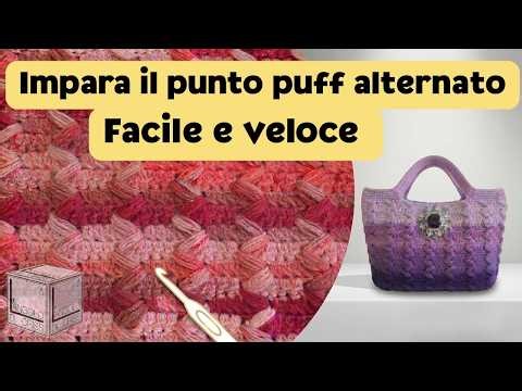 Crochet ALTERNATE PUFF stitch - quick and easy tutorial