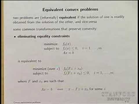 Lecture 5 | Convex Optimization I (Stanford)