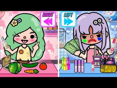 Make Up Challenge ! Left and Right | Toca Boca Story | Toca Boca