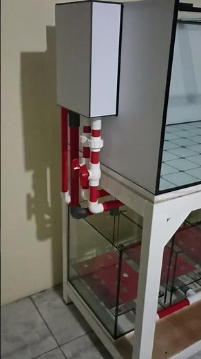 aquarium 120x60x50 sistem bottom. drain overflow box
