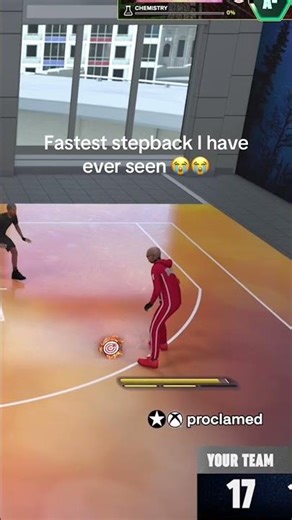 Fastest stepback I have ever seen 😭😭