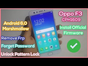 How to Unlock Pattern Lock Oppo F3 CPH1609 | Remove Frp | Forget Password