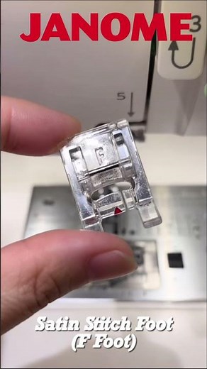 Using the Janome Satin Stitch Foot (F Foot)