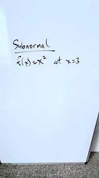 Calculate the Subnormal (differential calculus)