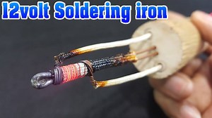 How to make 12volt Soldering Iron using Hair dryer | Creative Channel
