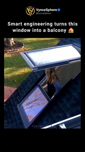 Engineer creates a rooftop window that unfolds into a balcony 🏠