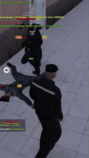 Арестанты Забили Наглого Мента #gta #crmp #блекраша #samp