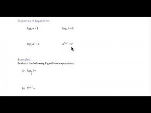 Properties of Logarithms
