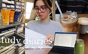 【clarisseintheclouds】早7起床的高效学习日记｜去健身房运动｜和朋友约咖啡馆自习｜文具购物｜Daily Vlog｜油管搬运生肉