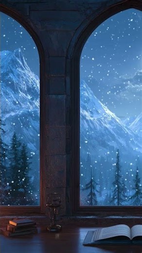 Fantasy Castle Windows Projector for Reading, Study, or Relaxing. Cozy #ambientvideo #livewallpaper