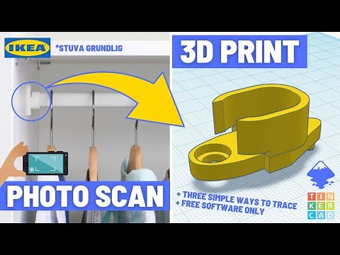 Mit Handy-Fotos "scannen" und im 3D Drucker nachdrucken | Inkscape & Tinkercad